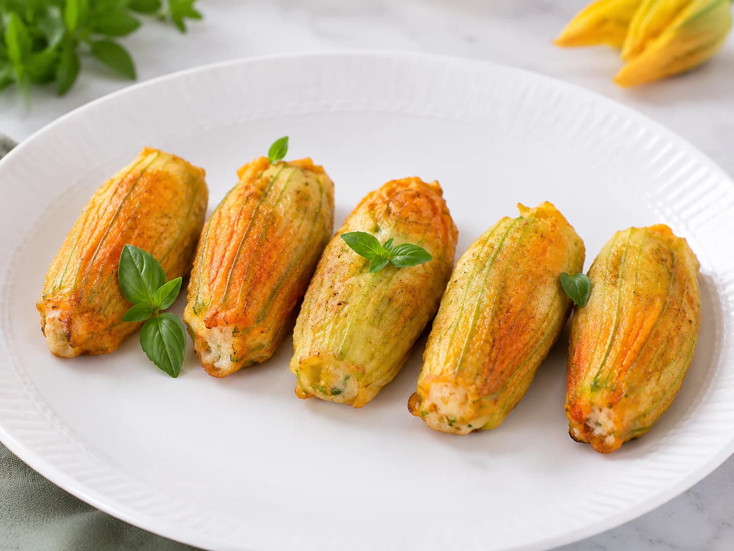 Fior di zucca ripieni