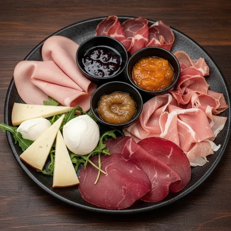 Selezione di salumi e formaggi